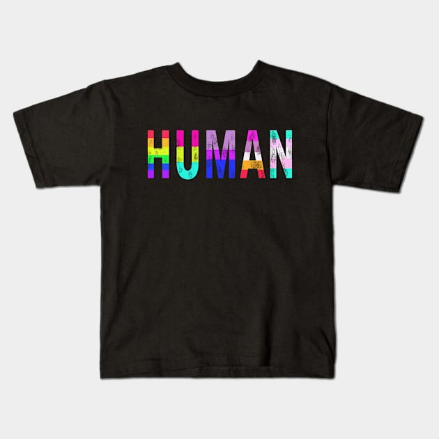 Human Lgbt Kids T-Shirt by Bao1991